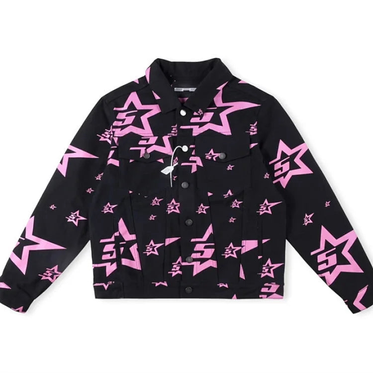 Sp5der 5 Star Trucker Jacket Black