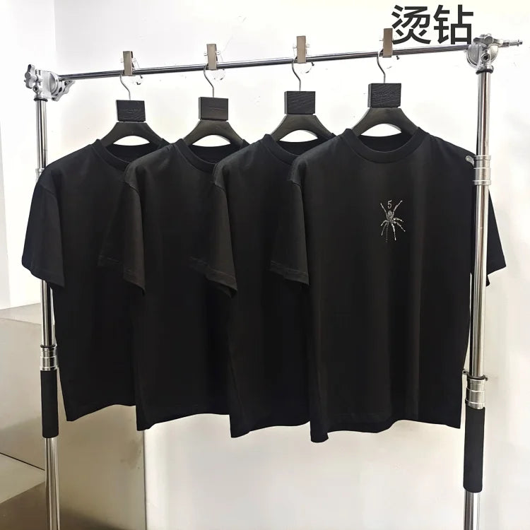 Sp5der brand black rhinestone spider T-shirt