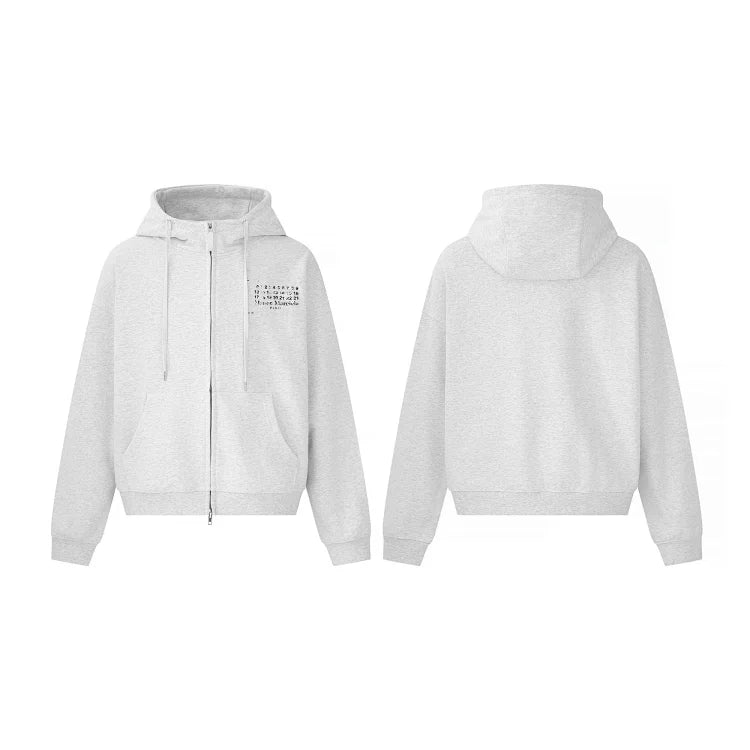 Maison Margiela grey zip-up hoodie