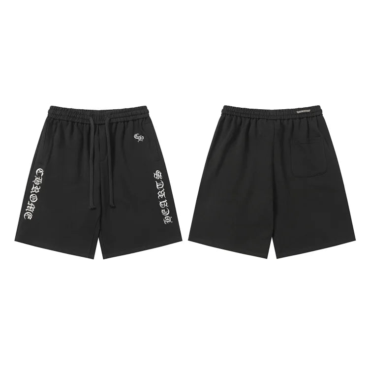 Chrome Hearts Black Embroidered Casual Shorts