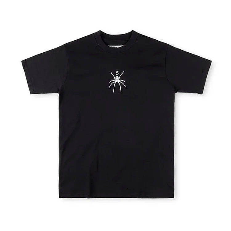 Sp5der Spider Print Short-Sleeve Crew Neck T-Shirt