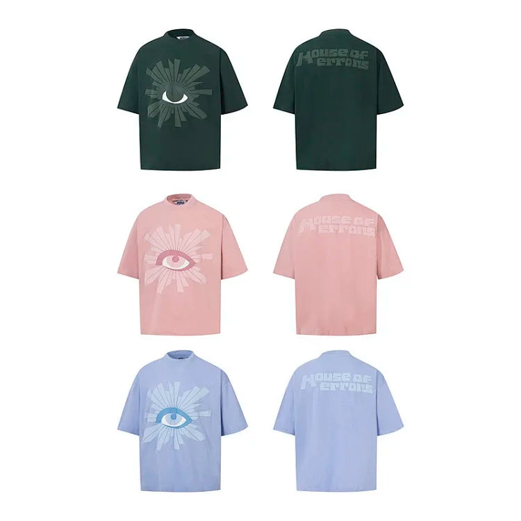 House of Errors releases a green pure cotton short-sleeved T-shirt.