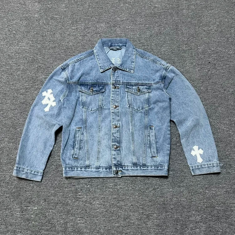 Chrome Hearts blue denim jacket