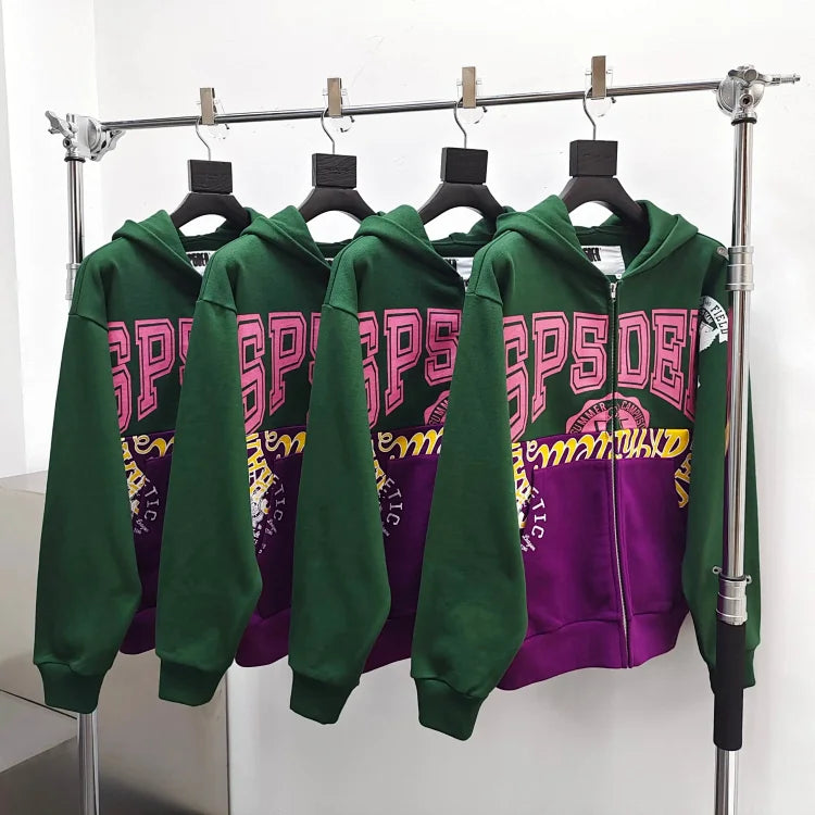 SP5DER Campers Field Zip-Up Hoodie