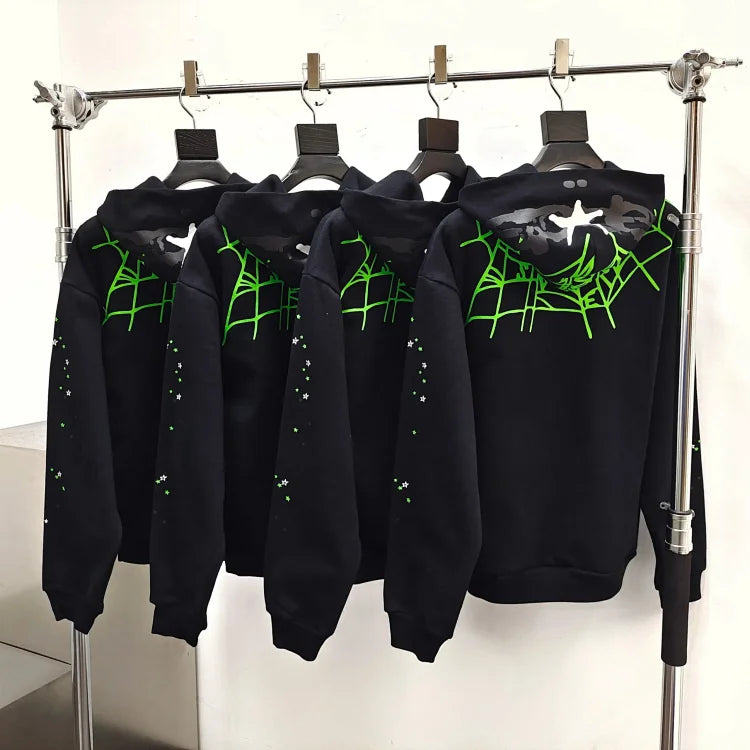 Young Thug's Sp5der Heavy Web Black Hoodie