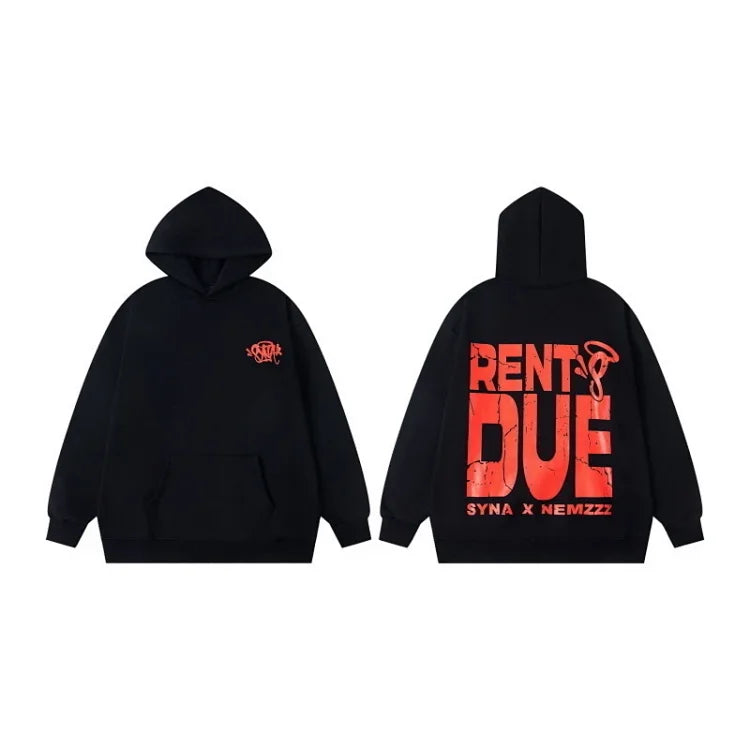 Syna World x Nemzzz black Rents Due hoodie