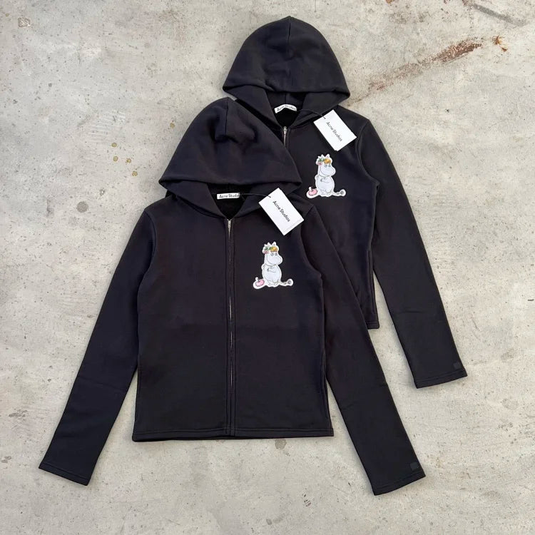 Acne Studios Collaboration Hooded Zip-Up Sweatshirt