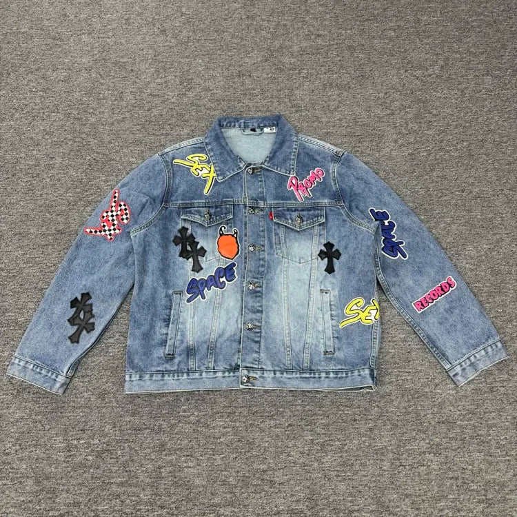 Chrome Hearts light blue denim jacket