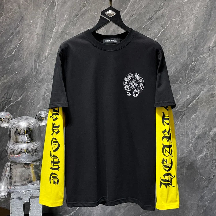 Chrome Hearts Rainbow Cross Layered Long Sleeve Tee