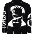 MM6 Maison Margiela black and white wool knit sweater