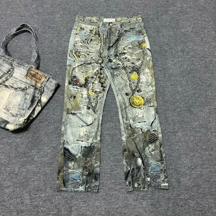 Acne Studios Style Printed Jeans