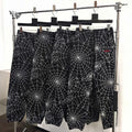 Sp5der black embroidered AOP track pants