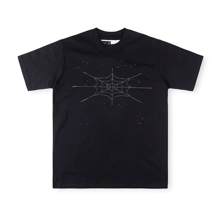 Sp5der Rhinestone Silk Tee
