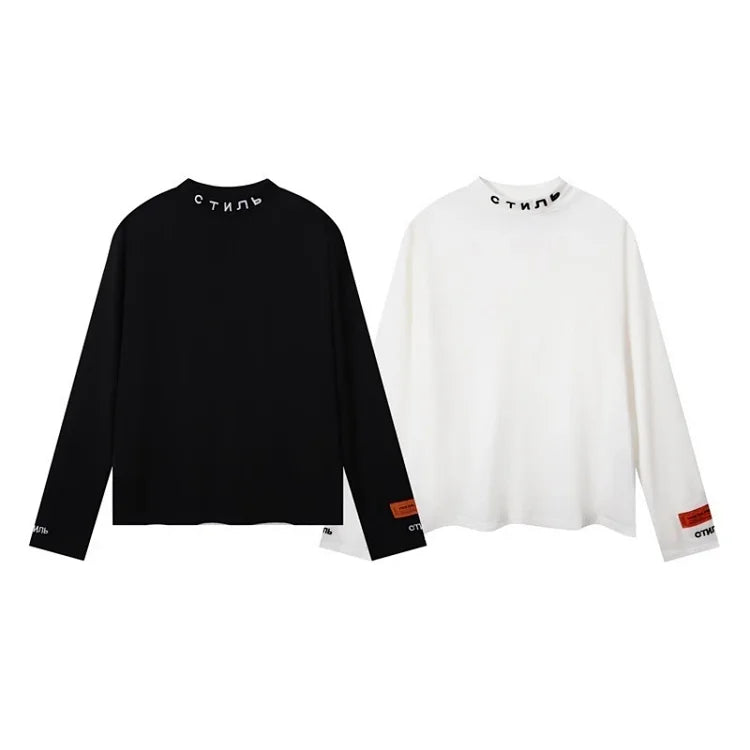 Heron Preston CTNMB Stand Collar Long Sleeve Top