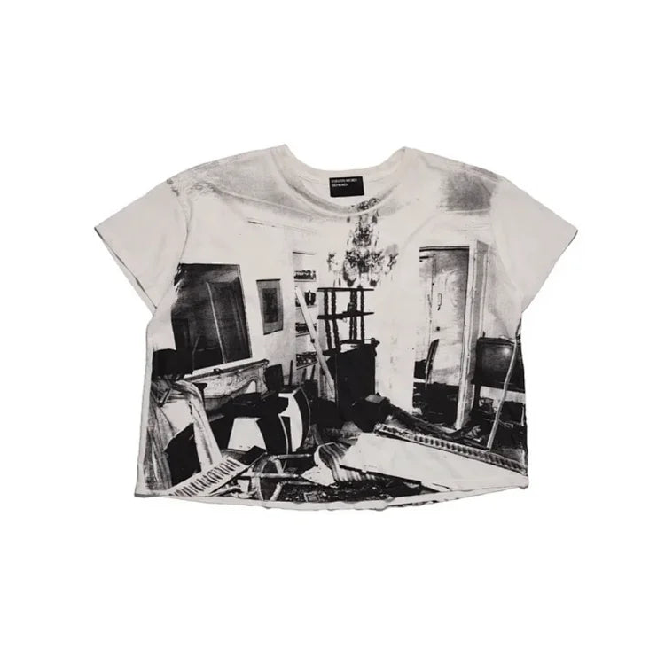 Enfants Riches D¨¦prim¨¦s brand Destroyed Apartment T-shirt