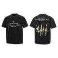 Emostanceclub black distressed style short-sleeved T-shirt