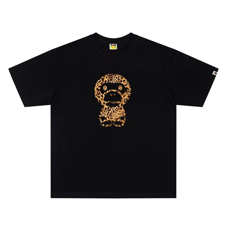 A Bathing Ape (BAPE) Wild Leopard Pattern Big Baby Milo Women's Short-Sleeve T-Shirt