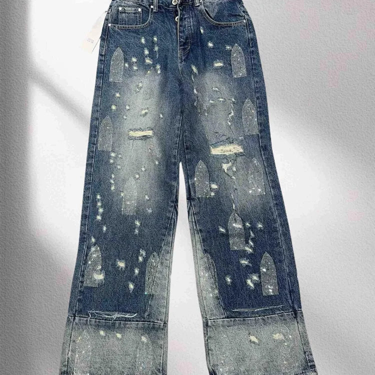 Who Decides War brand distressed jeans