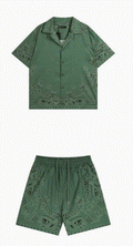 Amiri Leather Bandana Short-Sleeve Shirt