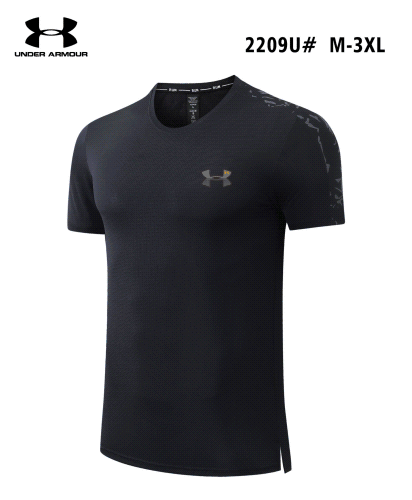 Black Under Armour Rush embossed short-sleeved T-shirt