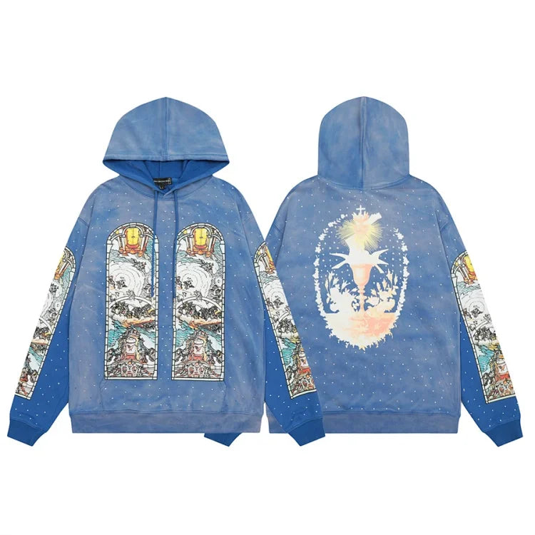 Who decides war Chalice Rhinestone Hoodies (2 Colors)