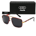 Audi branded men's rectangular driving sunglasses