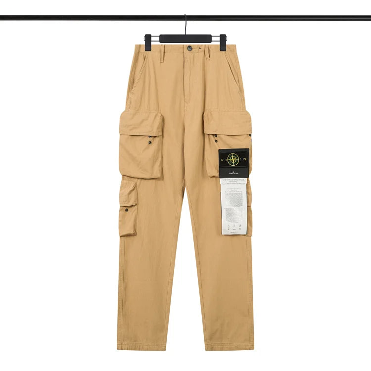 Stone Island beige cotton cargo pants