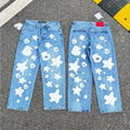 Sp5der Beluga washed light indigo jeans