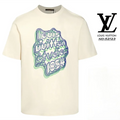 Louis Vuitton off-white cotton printed T-shirt
