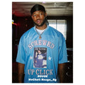 Light blue Supreme DJ Screw rugby jersey