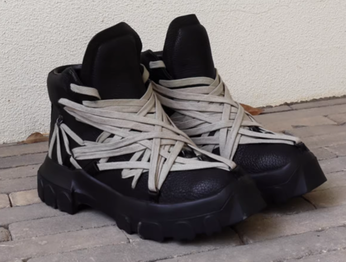 Rick Owens Megalace Tractor Boots