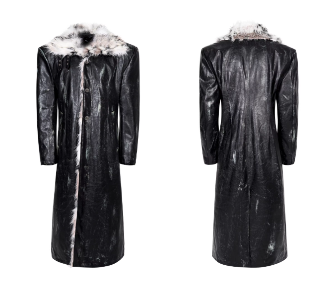 StartExceedEnd Hand-Painted Leather Trench Coat