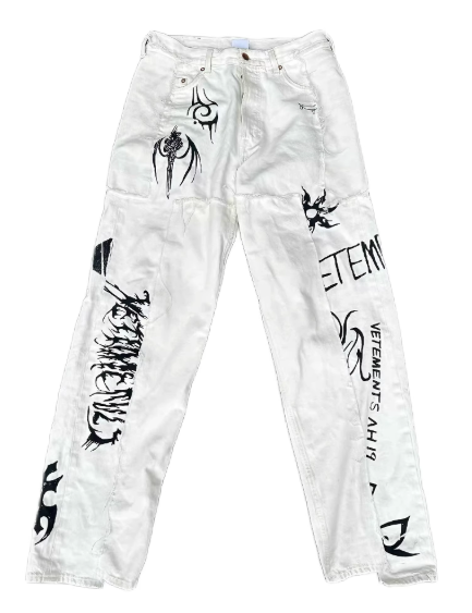 Vetements Deconstructed Tribal Jeans