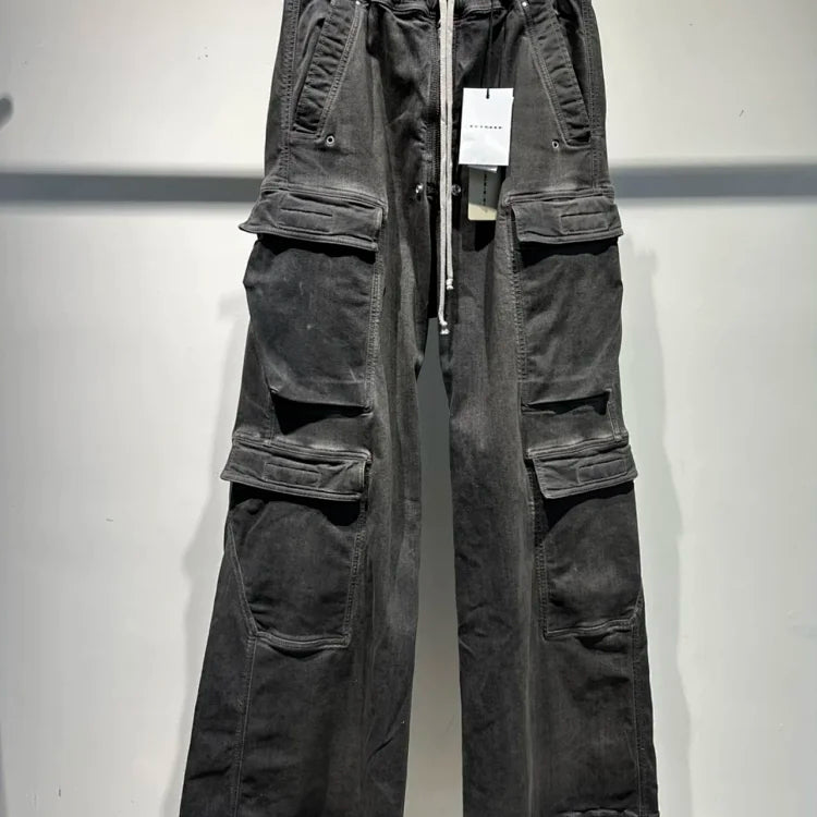 Rick Owens Drkshdw Double Cargo Jumbo Bela Jeans