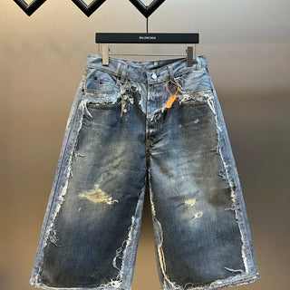 Balenciaga distressed denim shorts