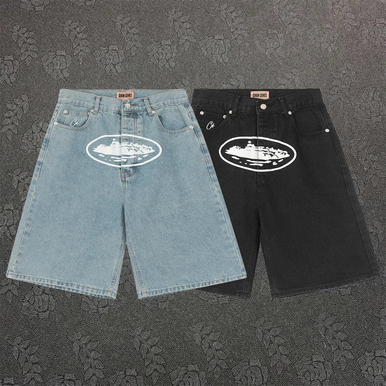 orteiz Alcatraz loose denim shorts