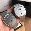 Silver stainless steel Gucci Grip watch