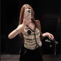 White tweed vest