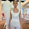 Blumarine beige sleeveless satin top