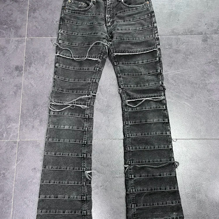 Hysteric Glamour Kinky series black  Tugi-hagi  (patchwork/seam) jeans