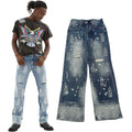 Who Decides War Blue Loose-fitting Jeans