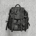 Black faux leather gothic Y2K style backpack