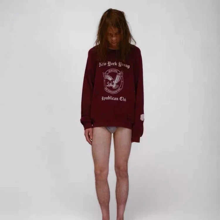 Enfants Riches D¨¦prim¨¦s New York Young Republic Club Crew Neck Sweatshirt