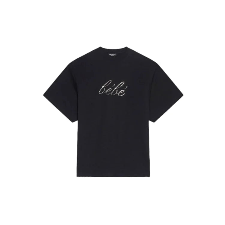Balenciaga Black B¨¦b¨¦ Vintage Distressed T-Shirt