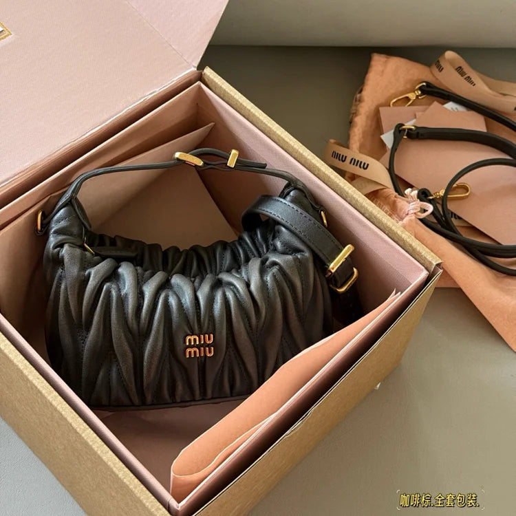 Miu Miu Wander Nappa Soft Leather Handbag