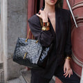 Saint Laurent Niki series black vintage leather shopping bag