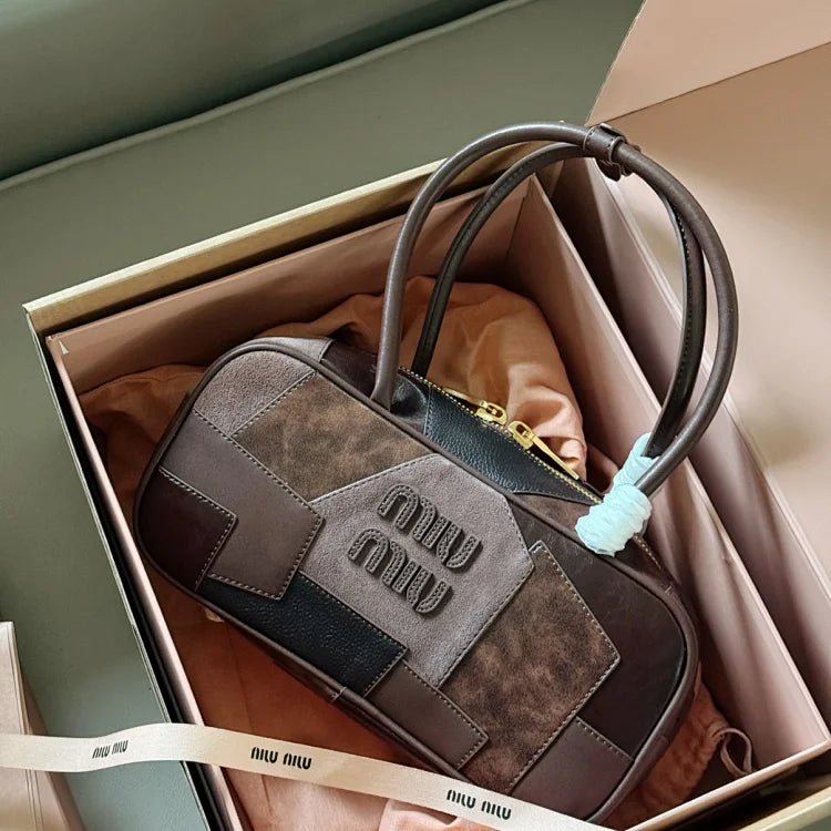 Miu Miu Beau handbag with brown leather trim