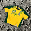 Yellow-green Vescartes   Brasil '90   Oversized Organic Cotton T-Shirt