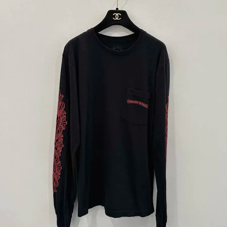 Chrome Hearts Floral Embroidery Long-Sleeve T-Shirt