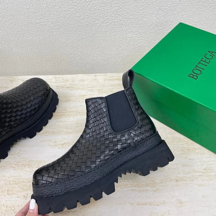 Bottega Veneta Intrecciato Woven Leather Boots